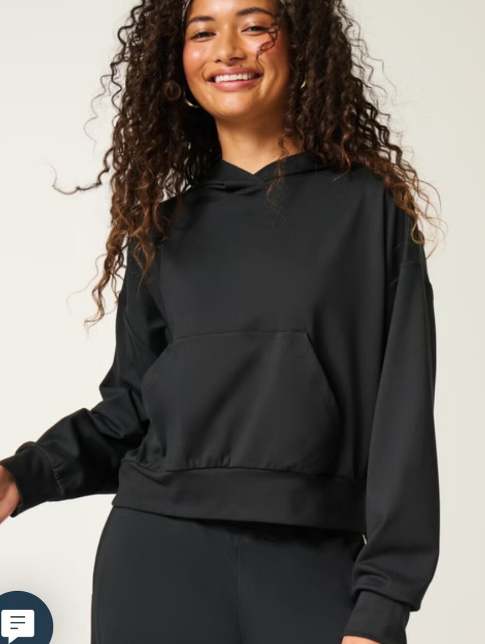Hollister| Black Lightweight Activewear Hoodie | XS